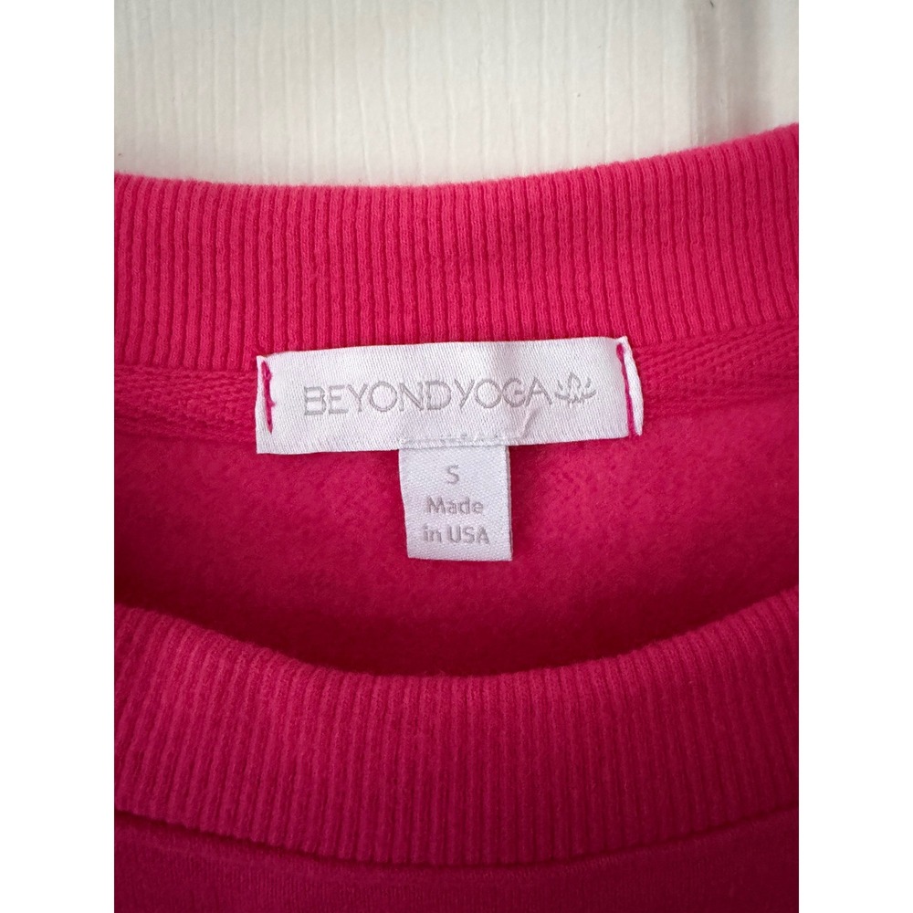 Beyond Yoga On The Go Pullover Women S Pink Crewneck Relaxed Sweatshirt Sporty - Picture 3 of 6